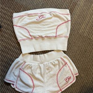 I am gia mini shorts and top set